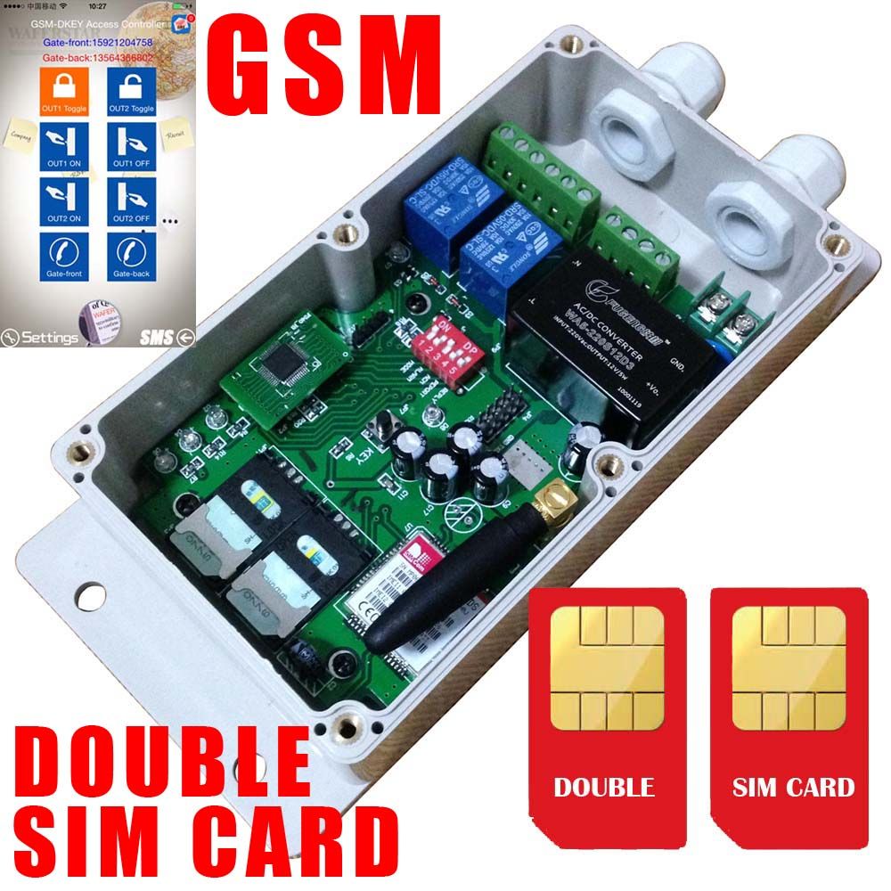 Double SIM Card GSM Controller for Garage Door
