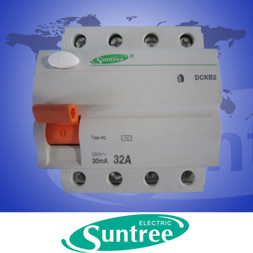 Residual Current Circuit Breaker 4pole (DCKB2-32A)