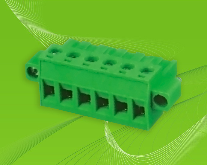 Plugable Terminal Block with Side Lock for Wire Connection