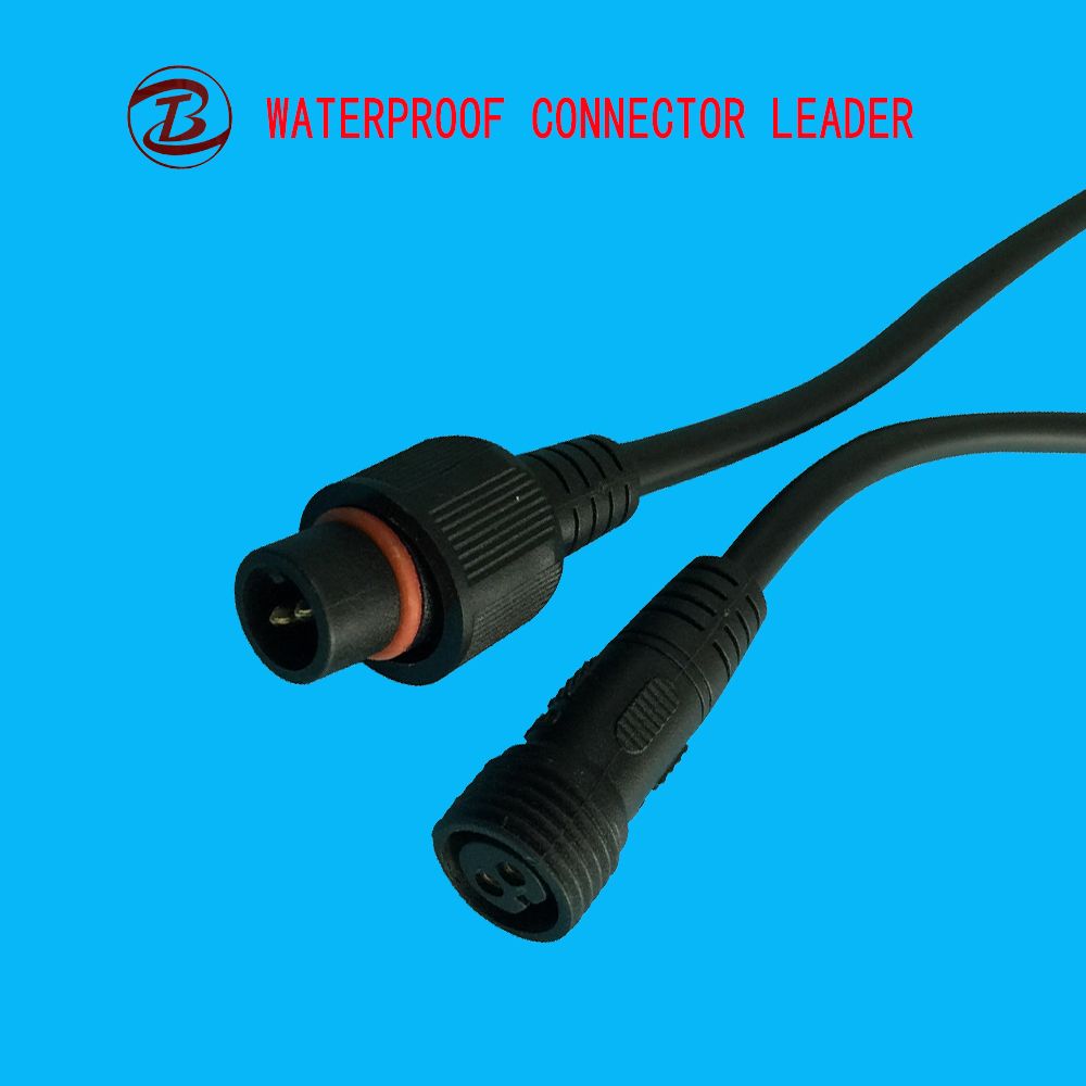 Black/White Wire Length 40cm LED 2 Pin 3 Pin Waterproof Plug
