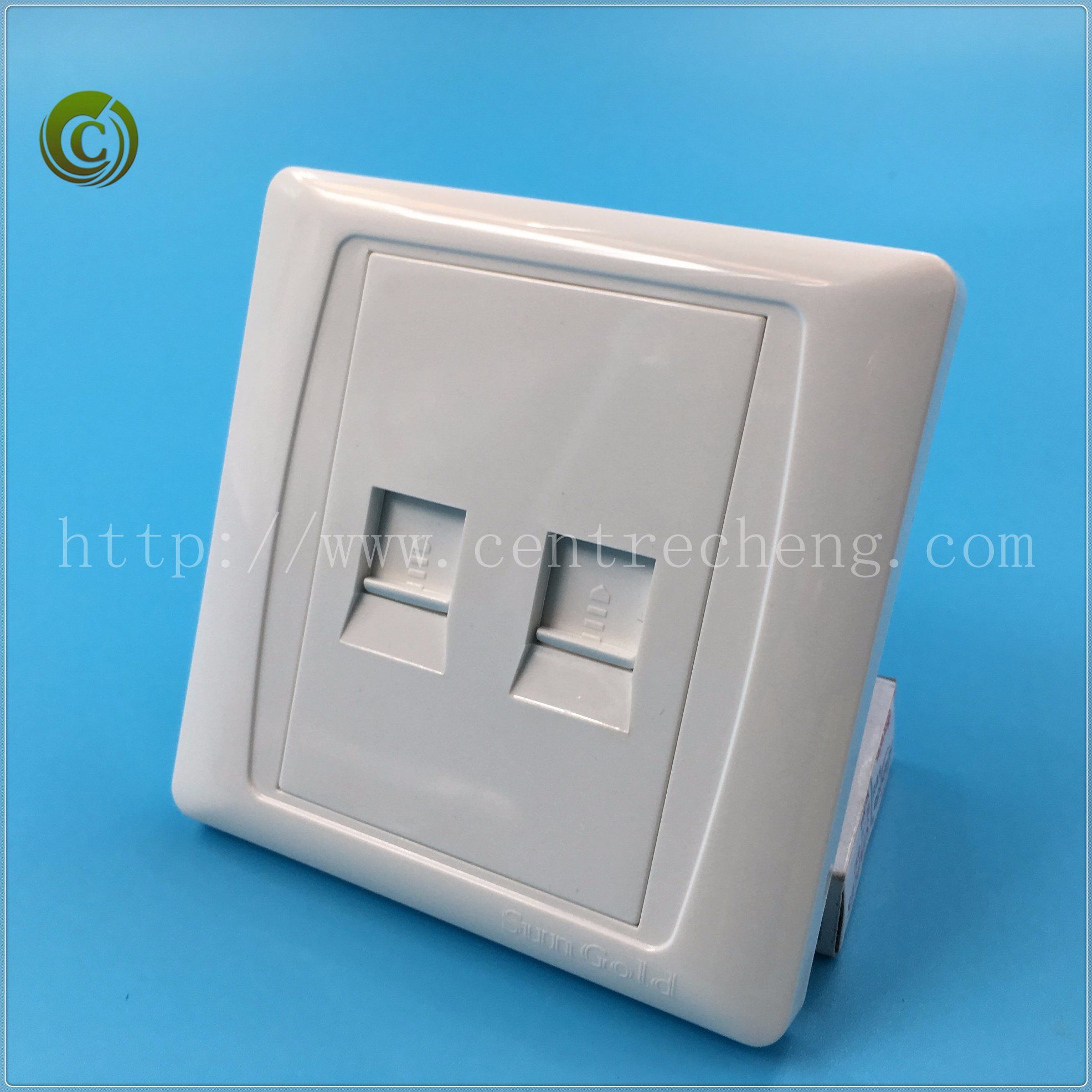 Double PC Wall Socket Ivory PC Socket Electrical Socket White Socket