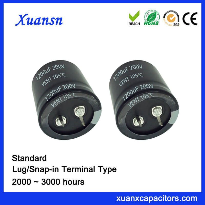 1200UF 200V 3000hours Standard Snap in Capacitor