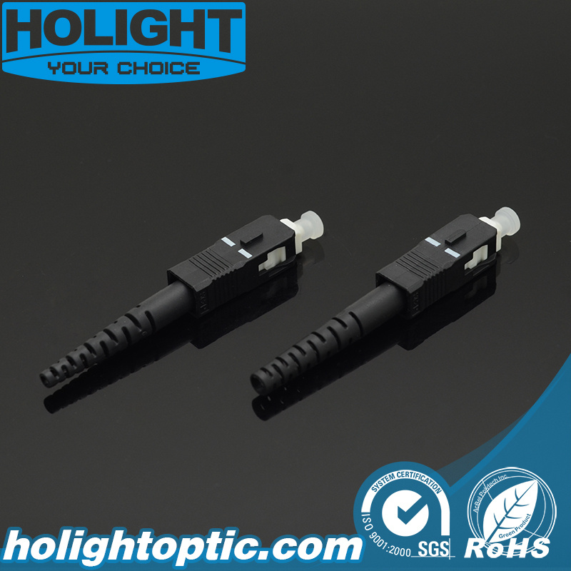 Sc mm Fiber Connector with Black Housing