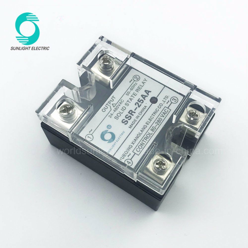 SSR-25AA Indicator Light 25A 90-280V AC to 24-480V AC SSR Solid State Relay