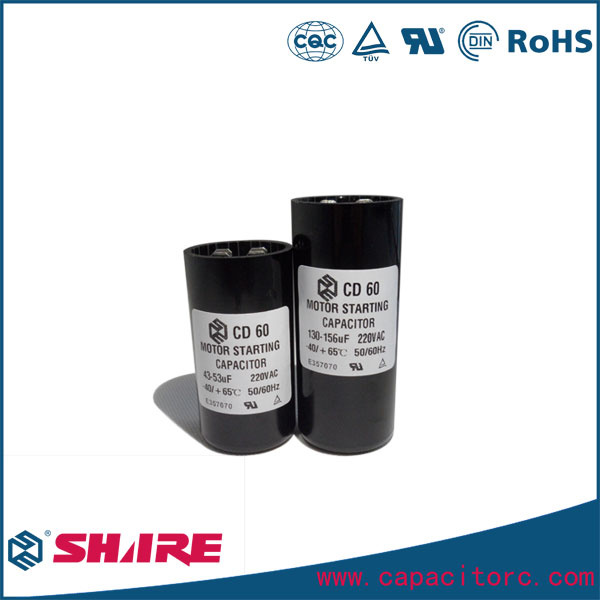 CD60 Capacitor 330VAC 130-156mfd Motor Start Capacitor