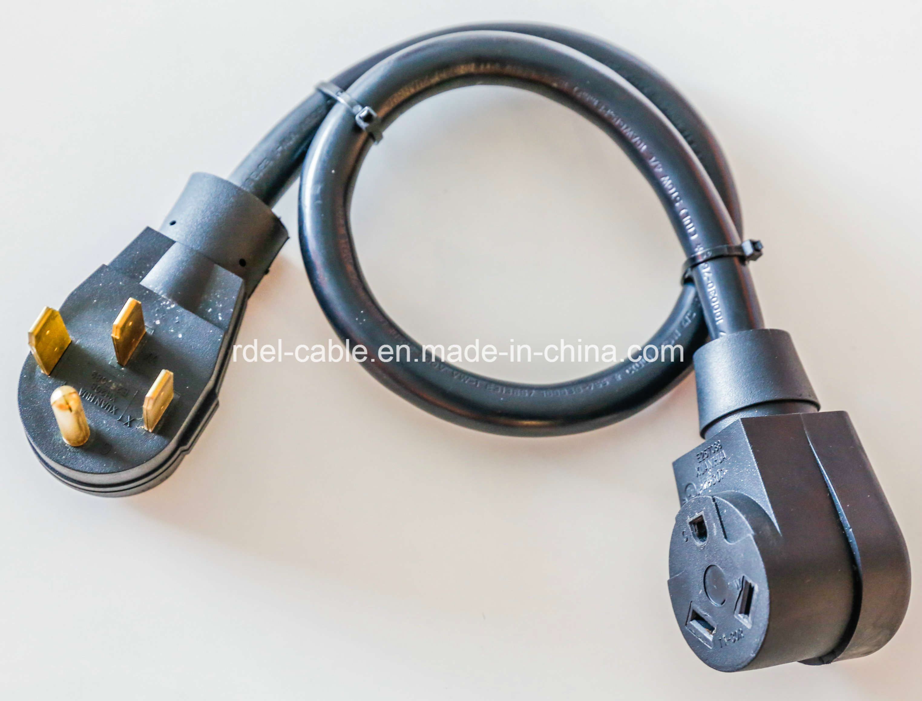 Dryer Cord 4 Foot Black 10/4 Srdt 30 AMP 4 Prong