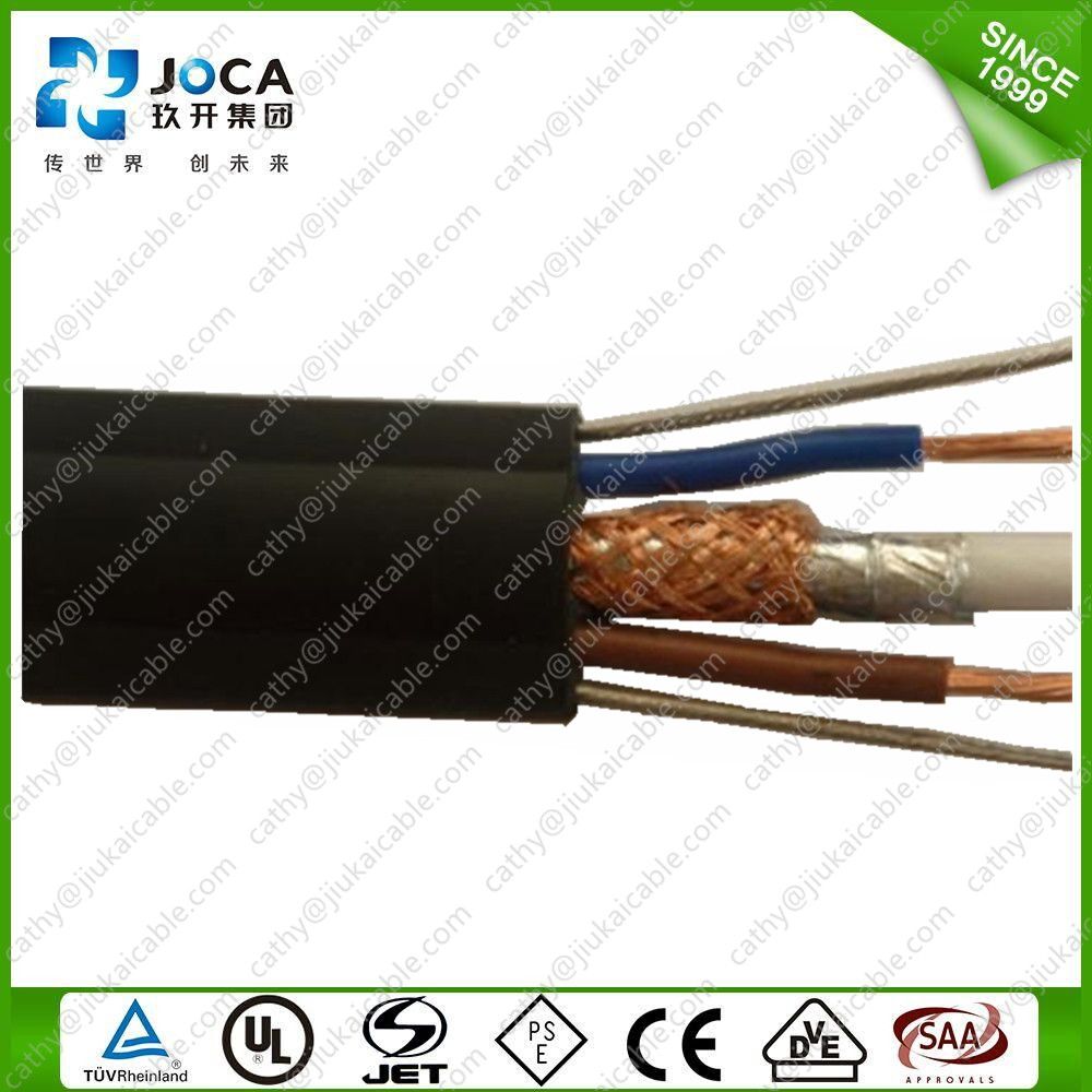 Jiukai/OEM Elevator Used Flat Cable with Coaxial and Power Wire
