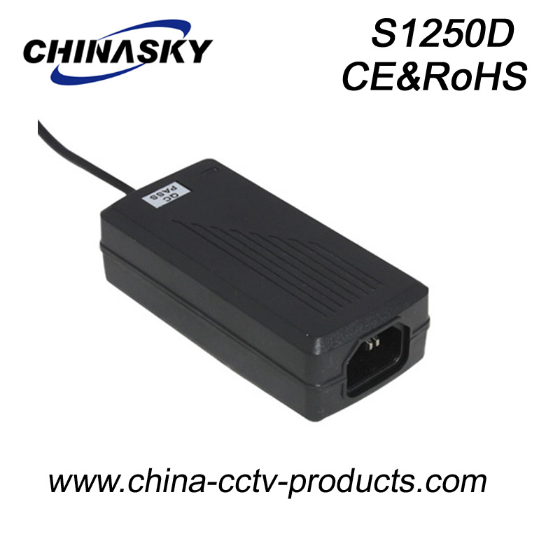 12V 5A 60W Ce RoHS AC/DC Plug Power Adapter (S1250D)