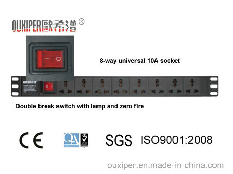 220V 16A Rackmount Power Strip PDU with Univeral 10A Socket