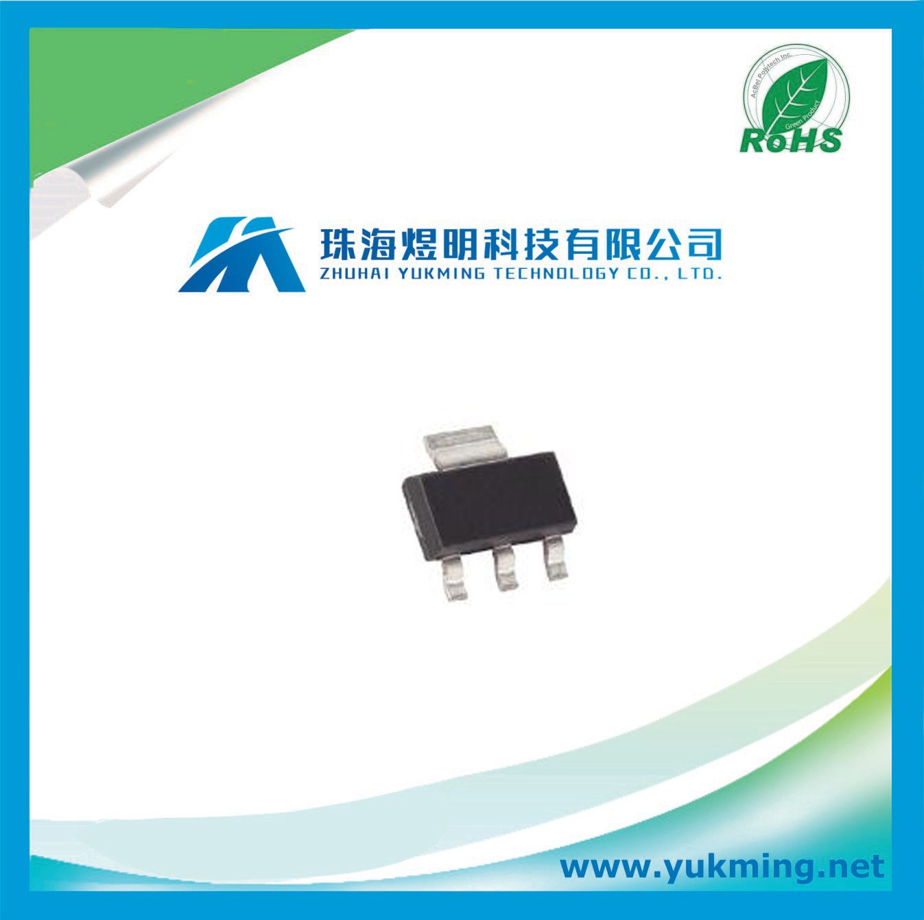 Integrated Circuit Ap1117e33G-13 of Positive Adjustable or Fixed-Mode Regulator
