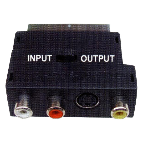 Nickel-Plated Scart Plug to 3RCA Jack