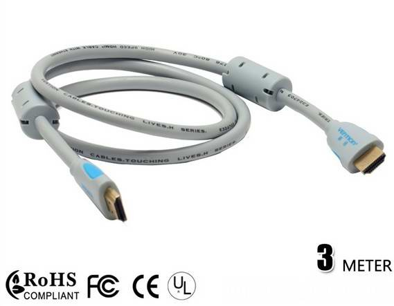 3m HDMI Cable Hi-Speed Full HD 1080P 4K with Ferrite