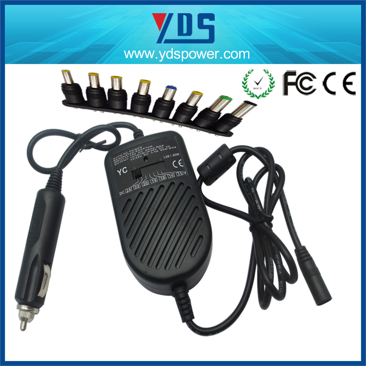 80W Manual Universal Laptop Car Charger