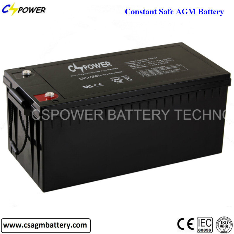 12V200ah Deep Cycle AGM Battery for Solar, UPS, Telecom, Inverter