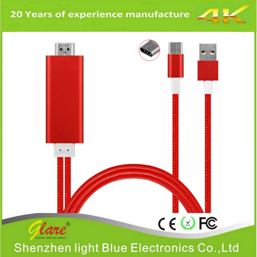USB3.1 Type C Mhl Cable for HDTV