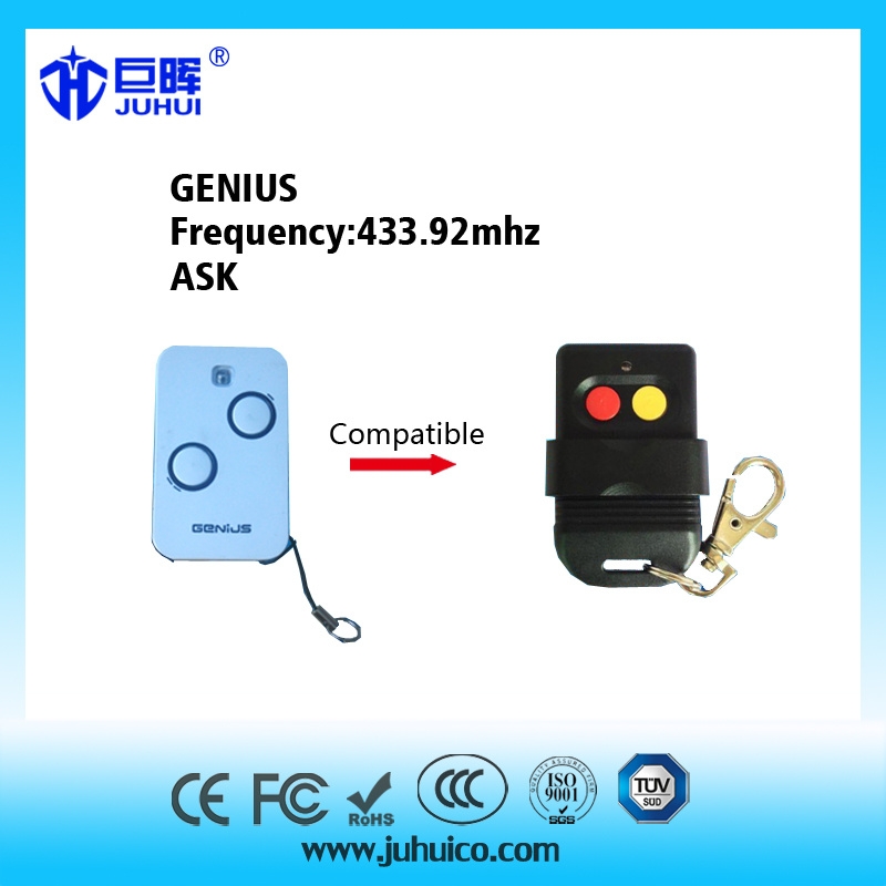 Universal Remote Control Rolling Code Transmitter Compatible with Genius