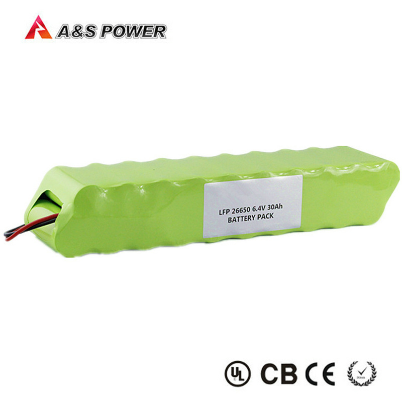 Rechargeable Lithium 26650 6.4V 30ah Rechargeable LFP LiFePO4 Battery Pack