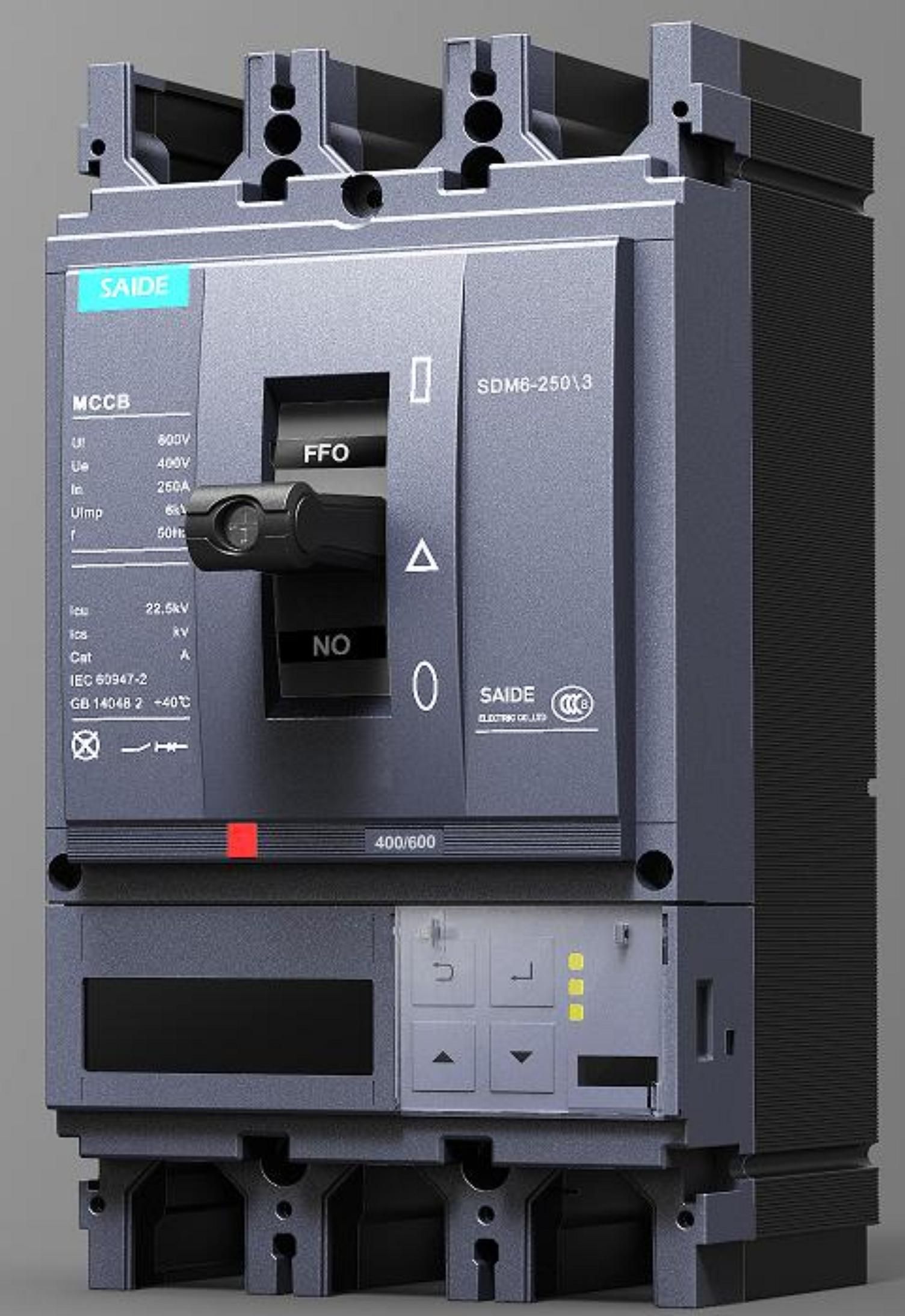 Sdm6 Series Low Voltage MCCB with LCD Screen (630A)