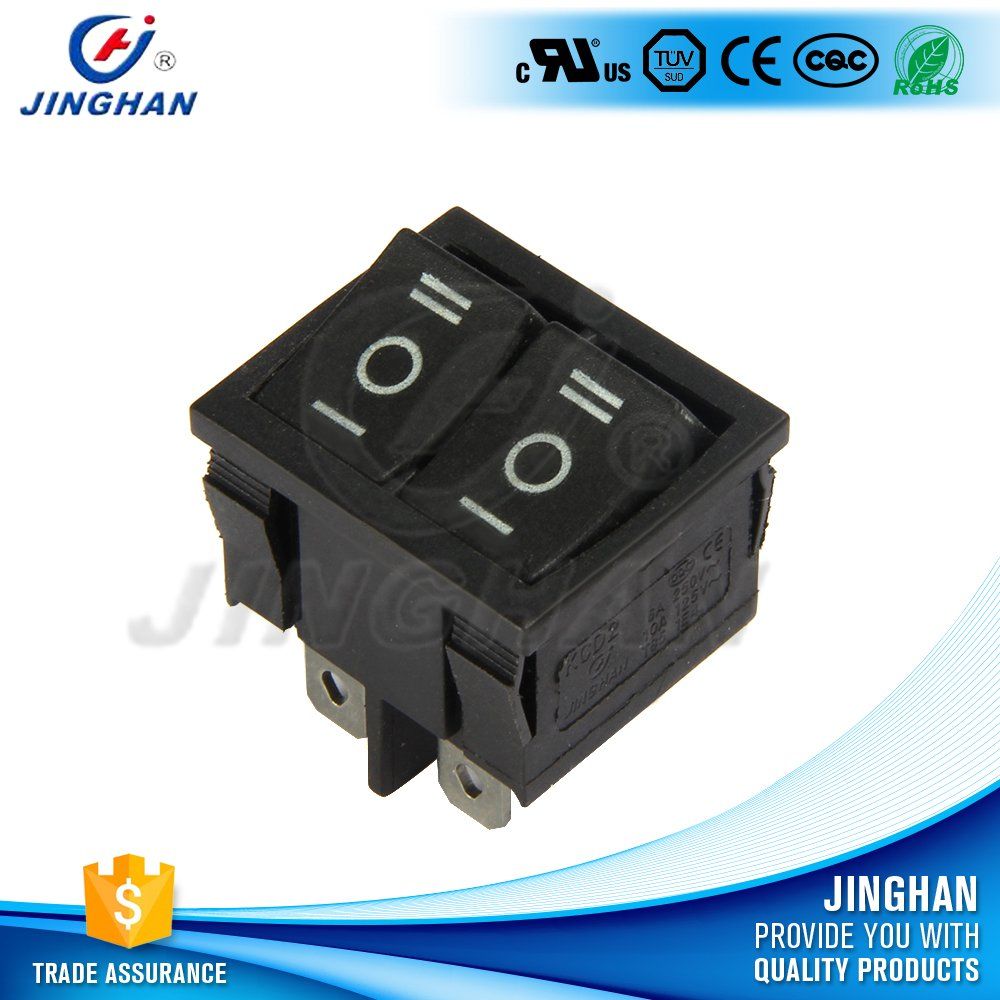 Lasting Kcd2-502/D 4 Pin 250V AC Double Button Rocker Switch