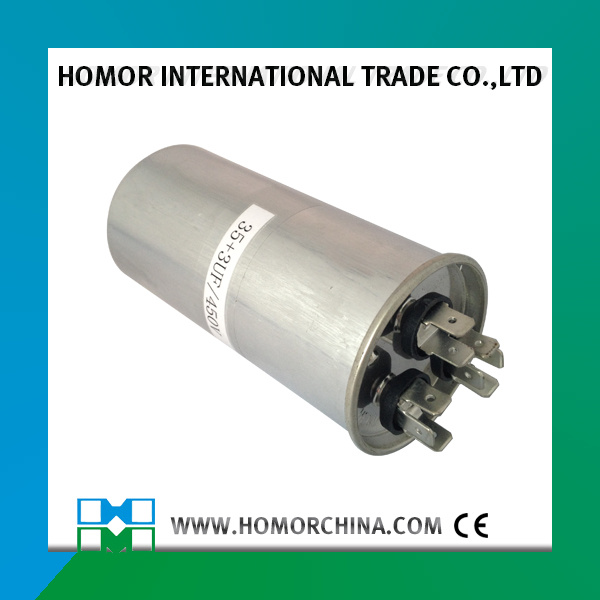 White Plastic Round Case AC 35UF Capacitor Cbb65