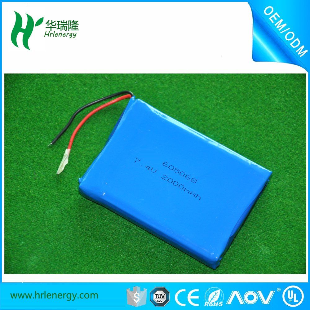 Hotsales Li-ion Battery Pack 605068 2000mAh for Tablet PC