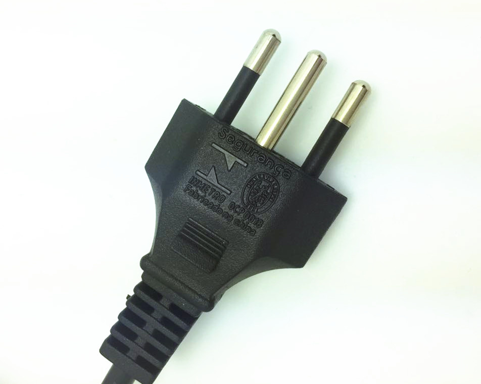Brazil Three Pins Power Cod with UL Certificate
