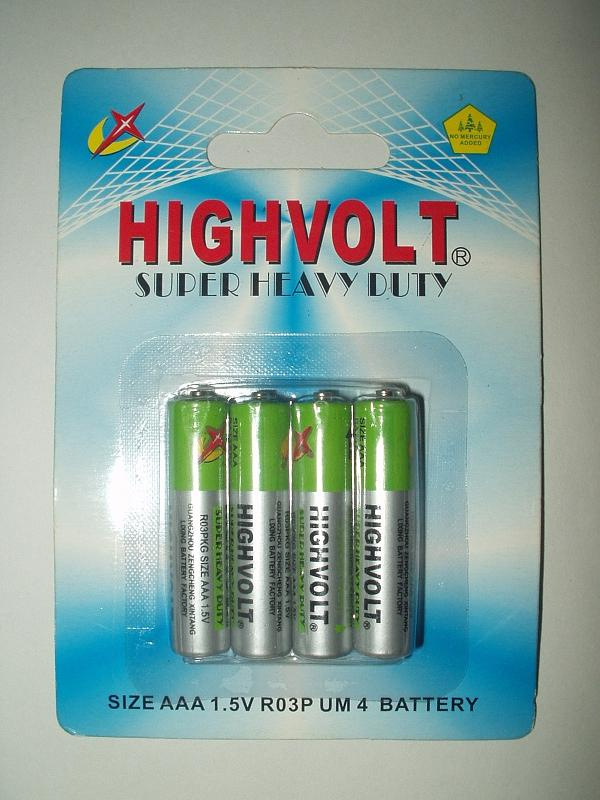 AA R6 Super Heavy Duty Battery in Blister Card Pack