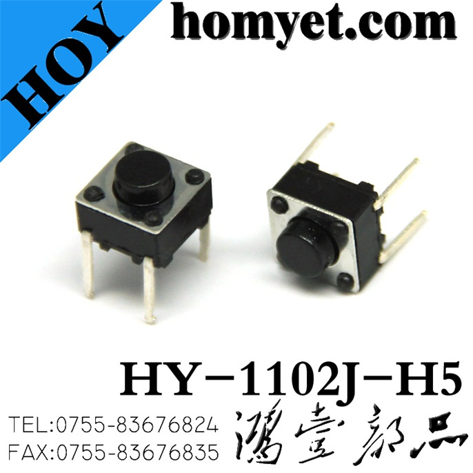 Momentary Tact Switch with Round Handle 6*6*5mm 4pin (DIP)