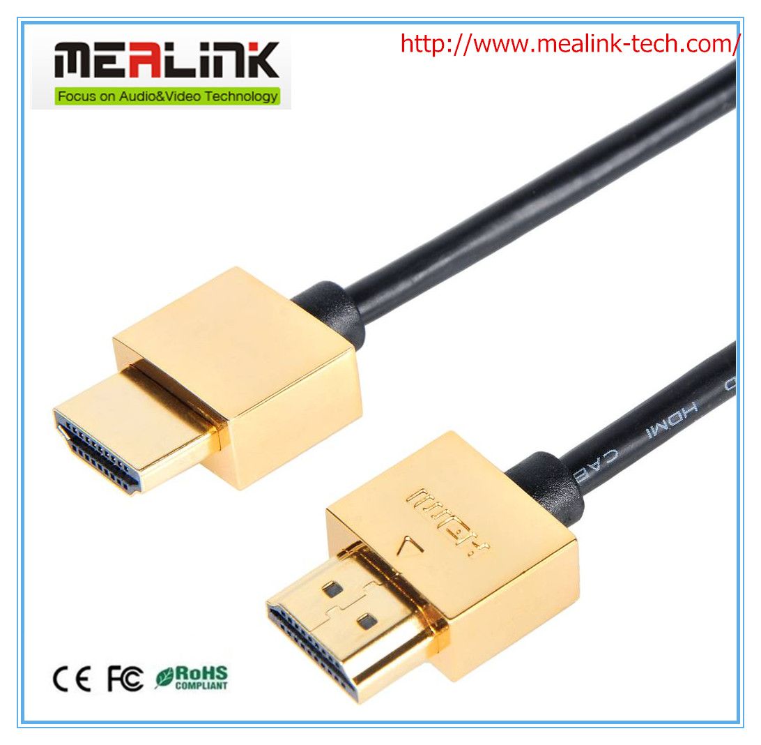19pin Gold Plated HDMI 1.4V Cable HDMI Slim Cable