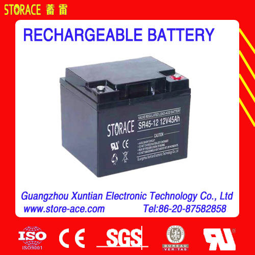 12V 45ah Rechargeable Battery for Control Systems