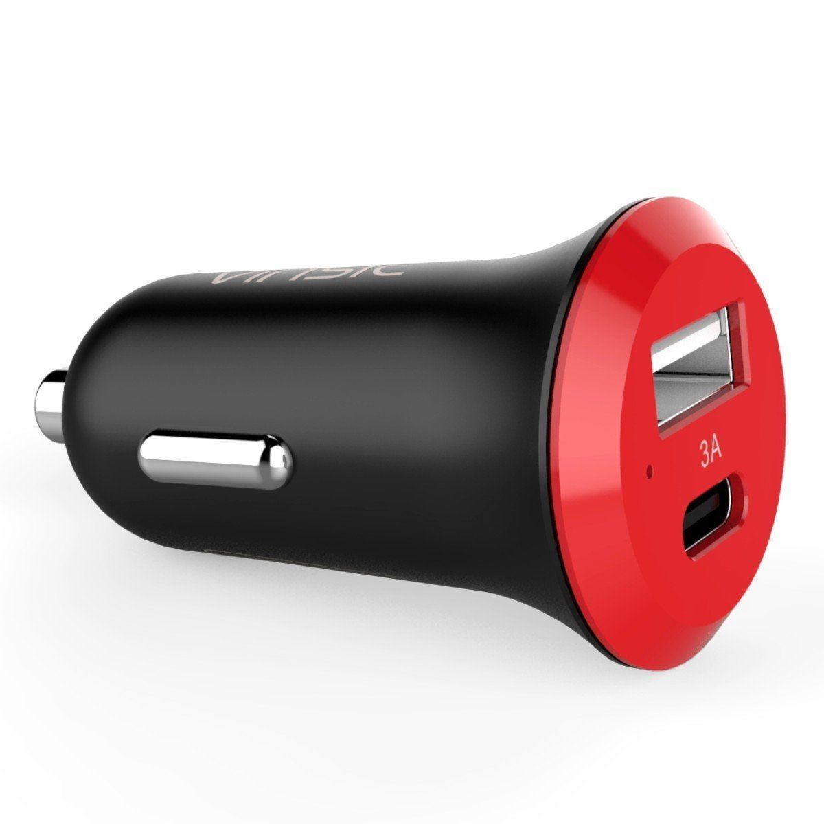 USB Type C Car Adapter Charger with Type C and Standard USB