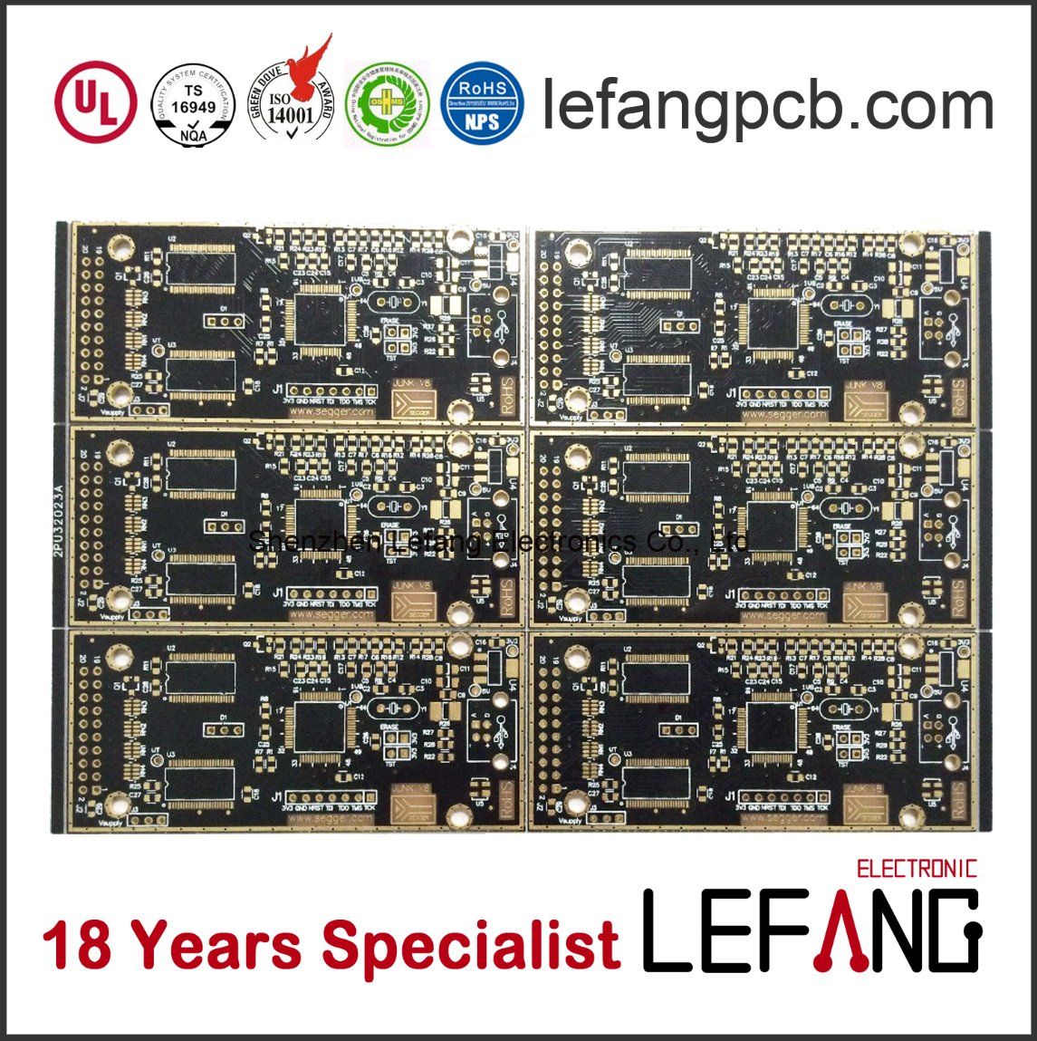 Black Solder Printed Circuit Board PCB for Security Monitor