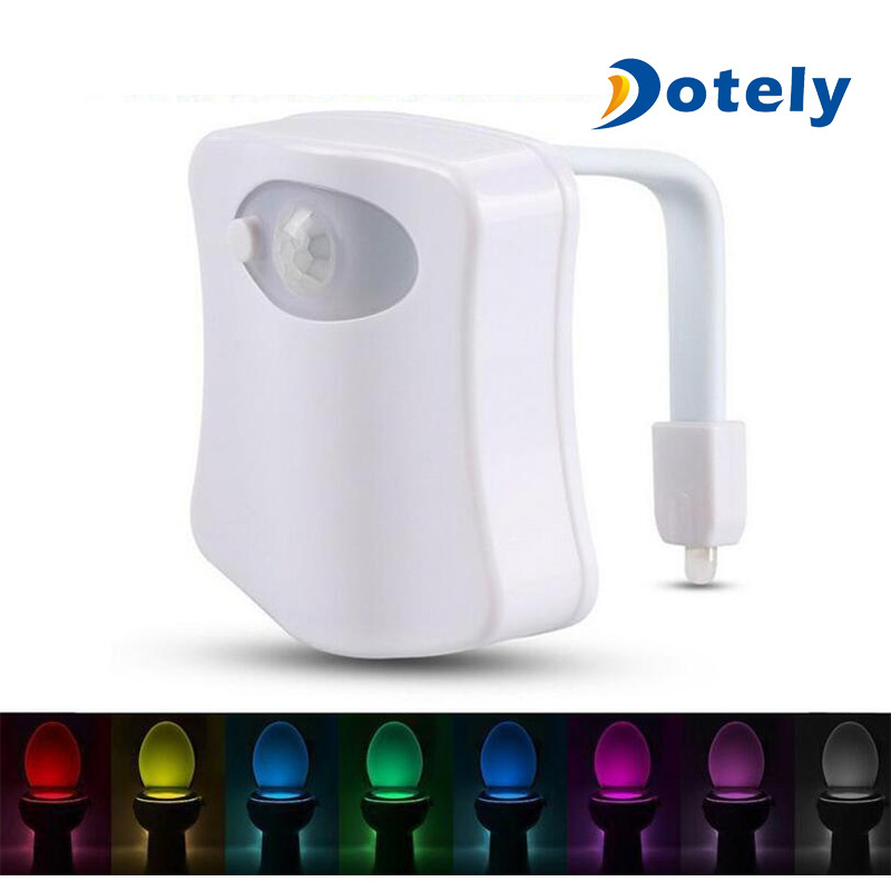 8 Colors Body Sensing LED Motion Sensor Night Lamp Toilet Light