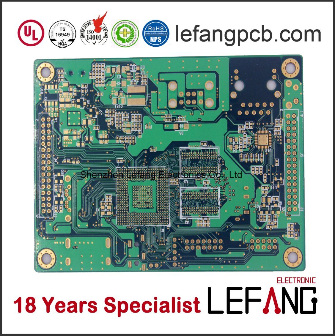 1.2mm 6 Layers Circuit Board PCB with RoHS Compliance