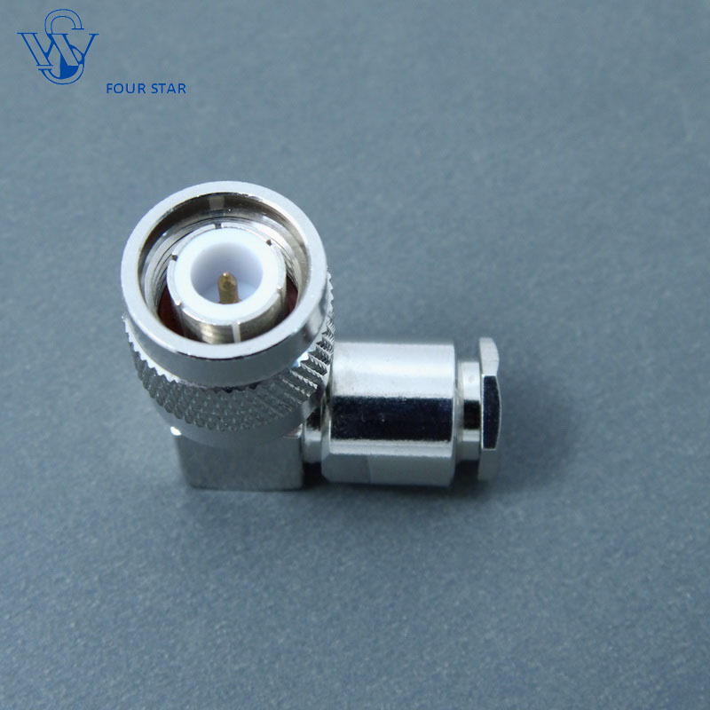 Male Right Angle Clamp RF Coaxial TNC Connector for LMR200 Cable
