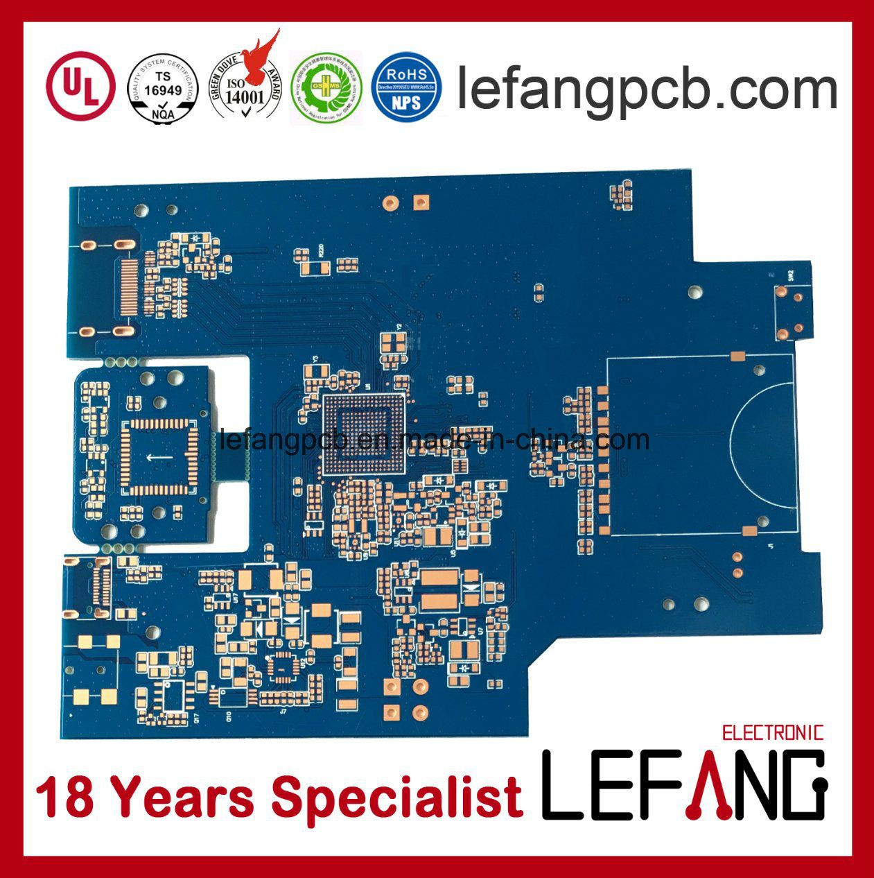 Blue Ink Video Monitor PCB Printed Circuit