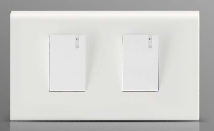 High Quality Two Gang One Way Electric Wall Switch
