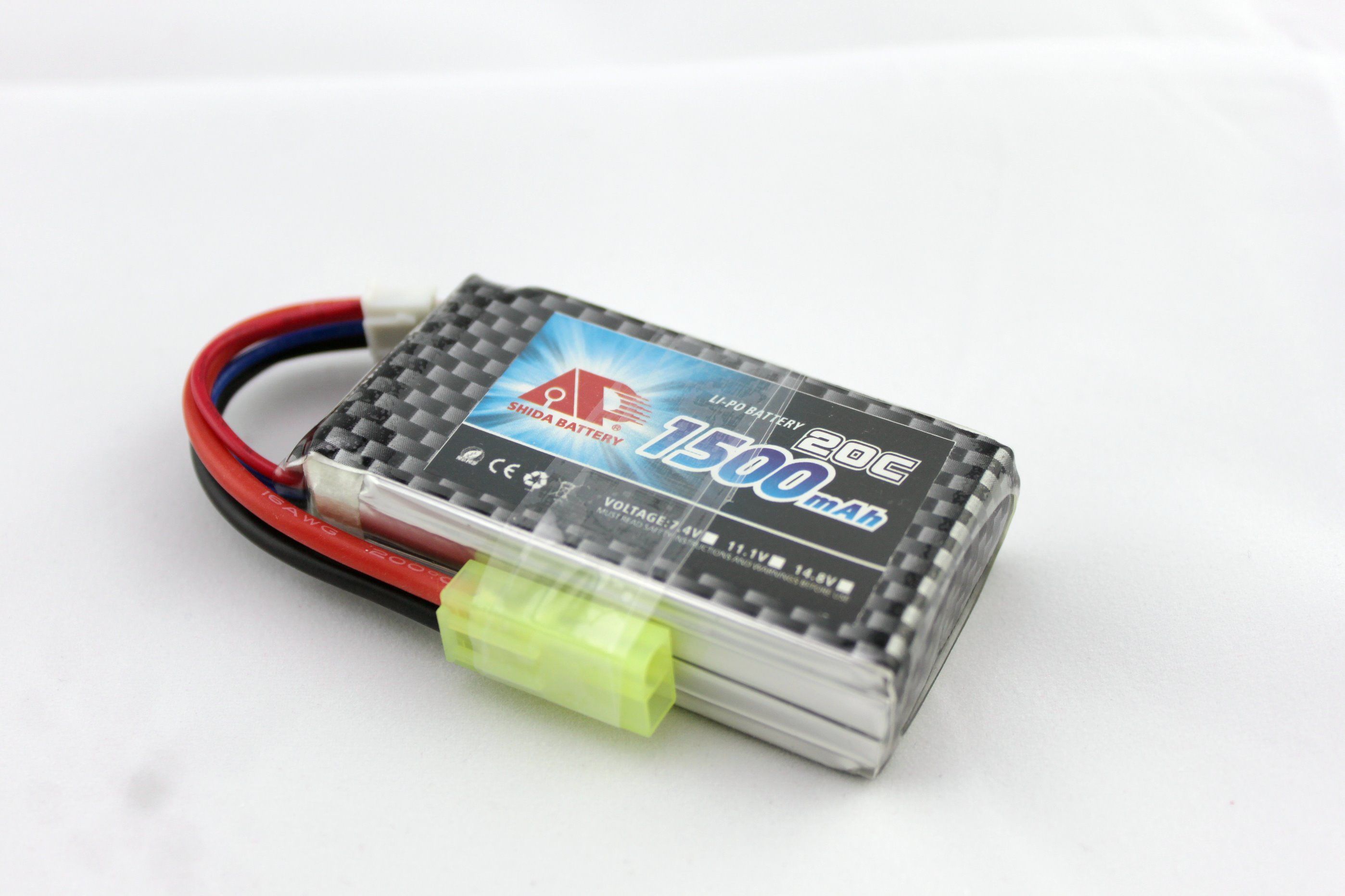 1500mAh 7.4V Lithium Polymer Battery for R/C Model