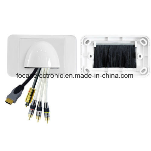 Bullnose Brush Cable Wall Plates