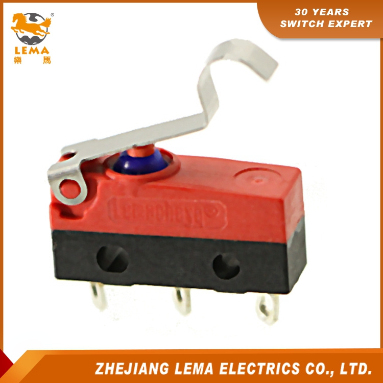 Lema Kw12f-5 Waterproof IP67 Bent Lever Micro Switch