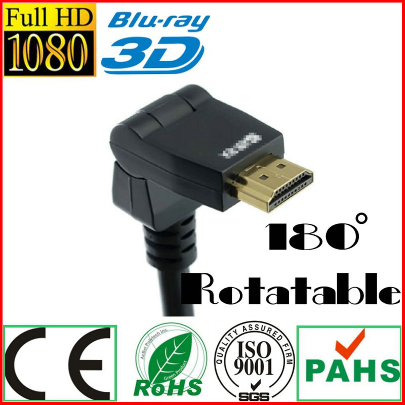 1m 3D 180 Degrees a Type Rotatable HDMI Cable (SY095)