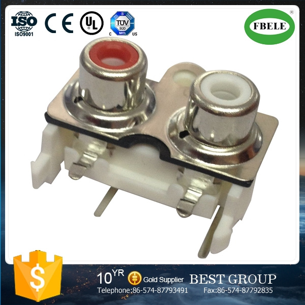 RoHS The Screw Holes with Panel AV Socket