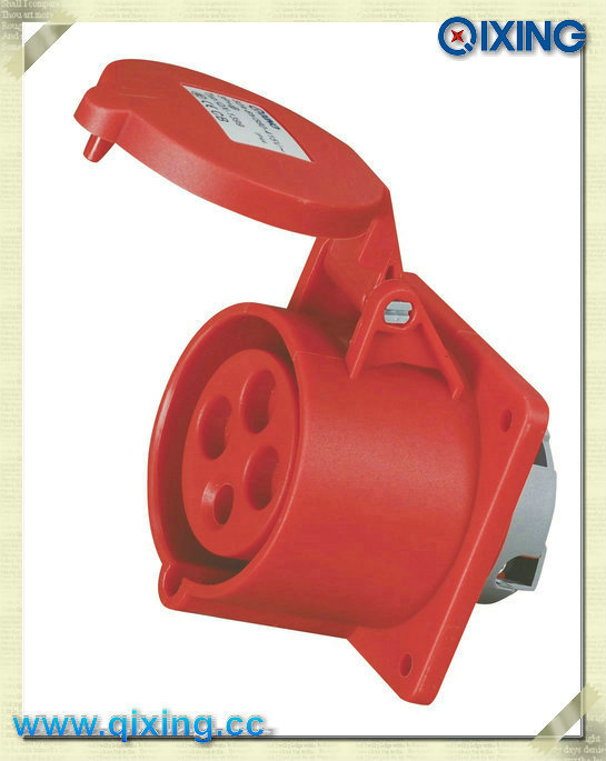 IP44 Cee/IEC 16A 400V 4p European Standard panel Mounted Socket