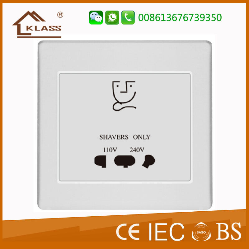 15A 115V/240V Shaver Socket Used in Hotel
