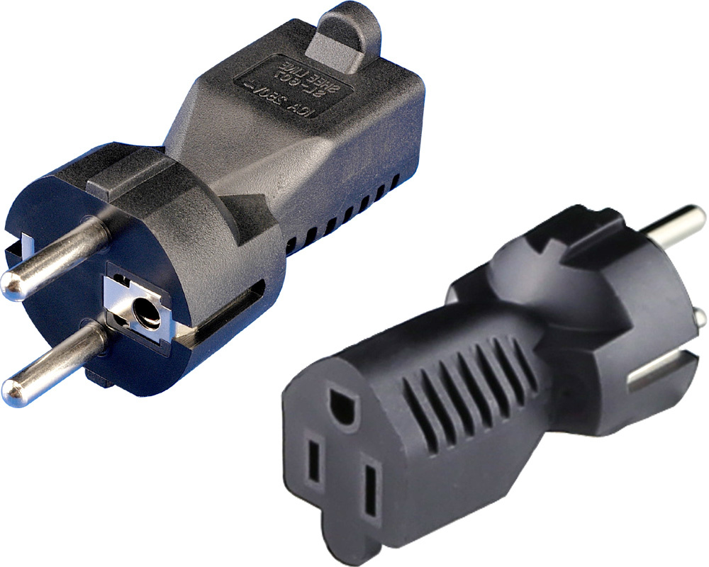 Converter Plug, European Typ Trans to 5-15r