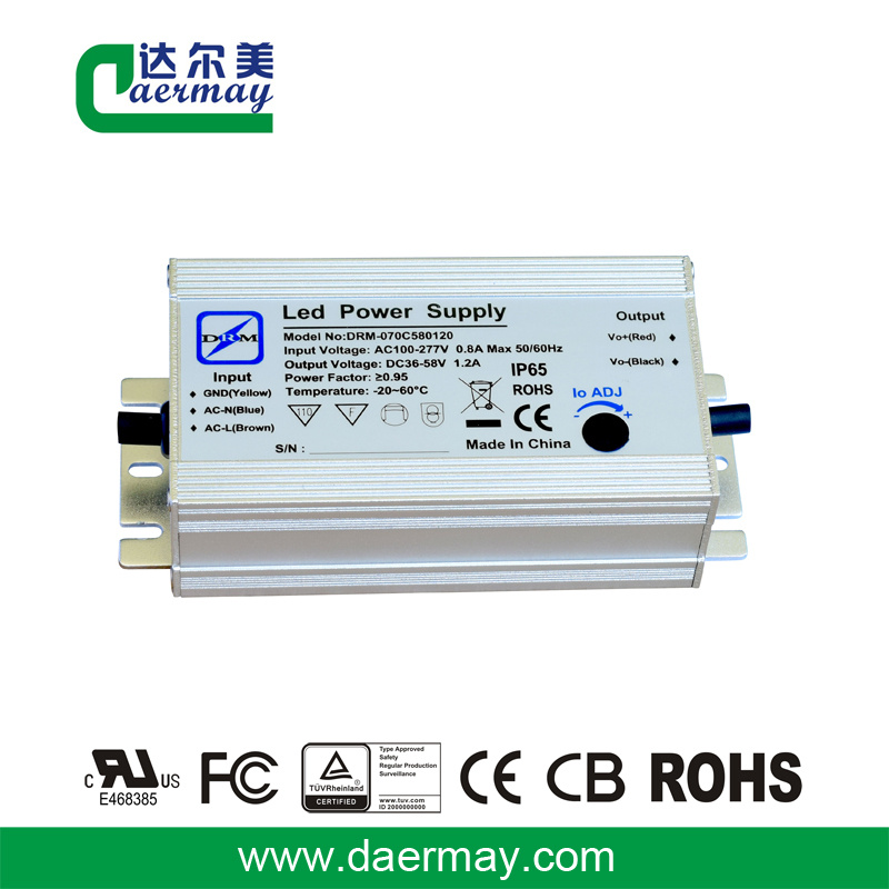 Outdoor Flood Light LED Driver 70W 58V