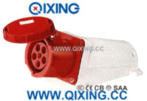 Cee/IEC 16A 5p Red Wall Mounted Socket