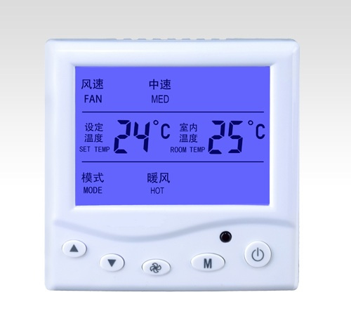Central Air Conditioner Thermostat with Large LCD Screen