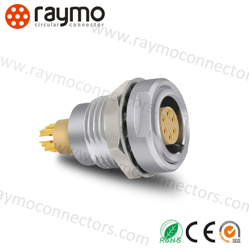 Circular Electrical Panel Mounted Receptacles Connector of Lemos
