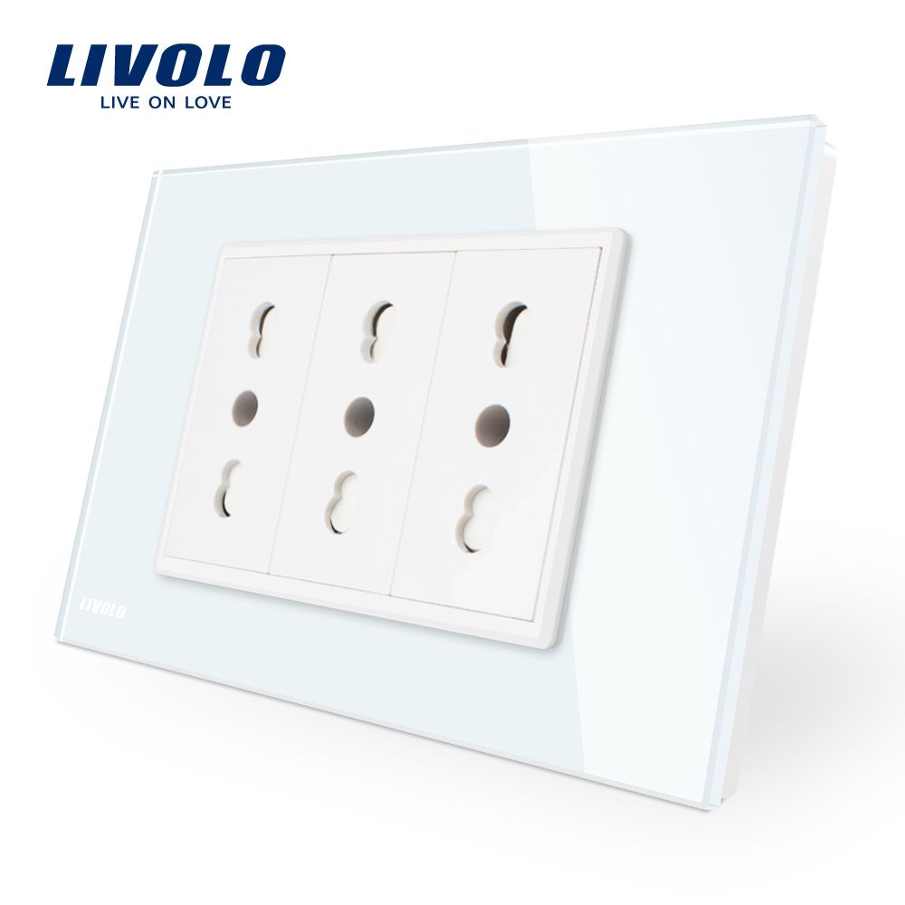 Livolo Italy Standard 3 Pins Socket 16A Wall Powpoints Vl-C9c3it-11